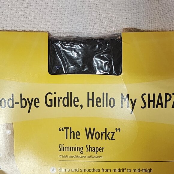 My Shapz The Workz Black #4410 Slims Midriff to Midthigh Slimming Shaper Size M - Picture 10 of 16
